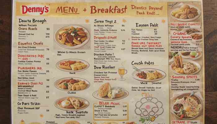 Dennys Breakfast Menu