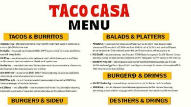 Taco Casa Menu